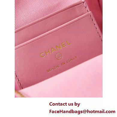 Chanel Tweed  &  Gold-Tone Metal Mini Backpack Bag AP3753 Pink 2025